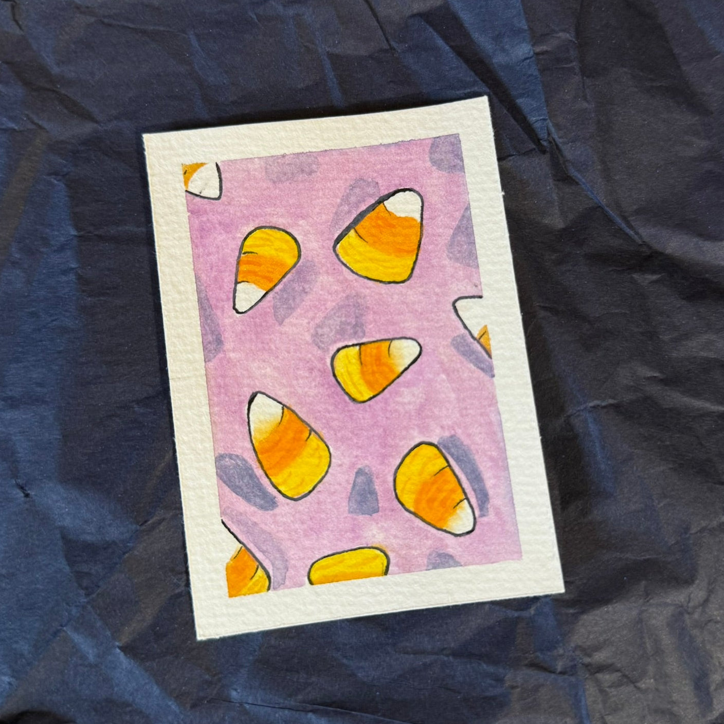 Small candy corn painting