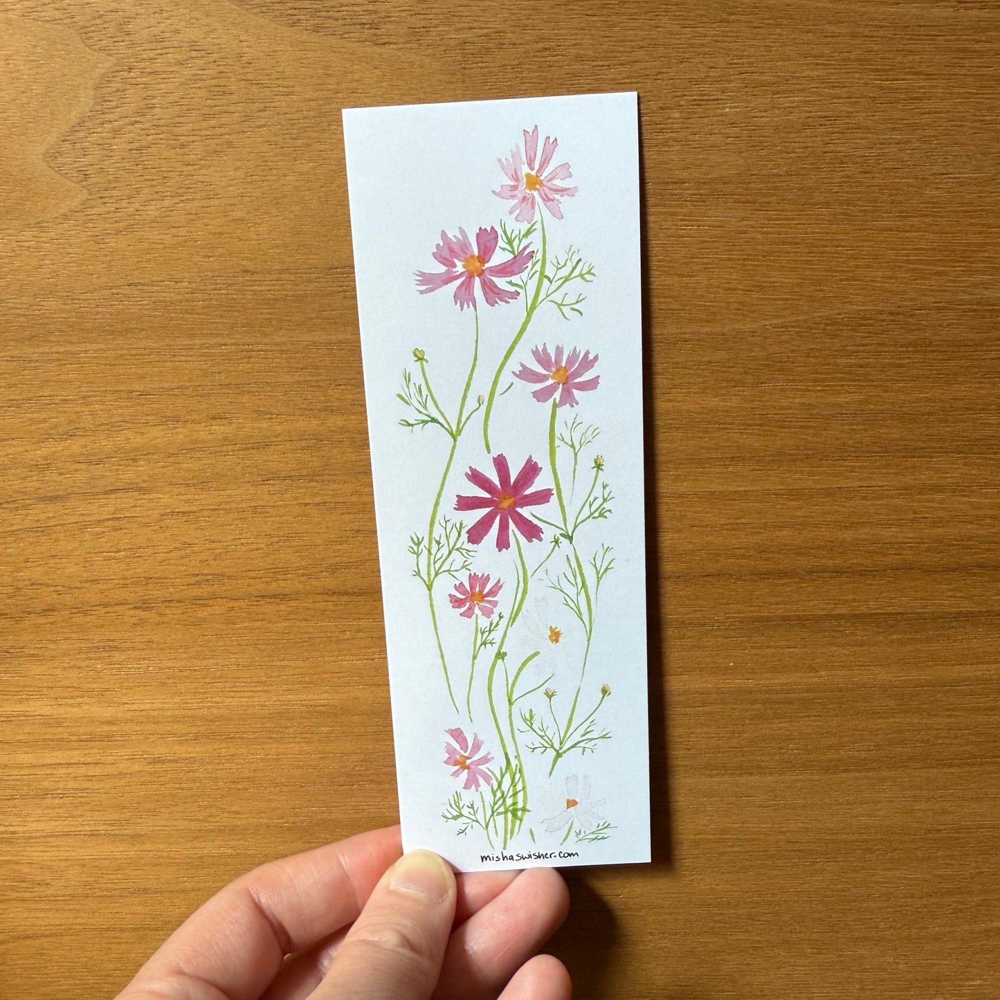 Cosmos Flower Bookmark