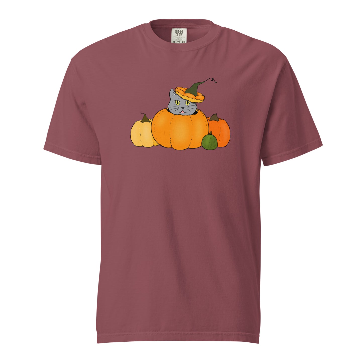 T-shirt Chat Citrouille
