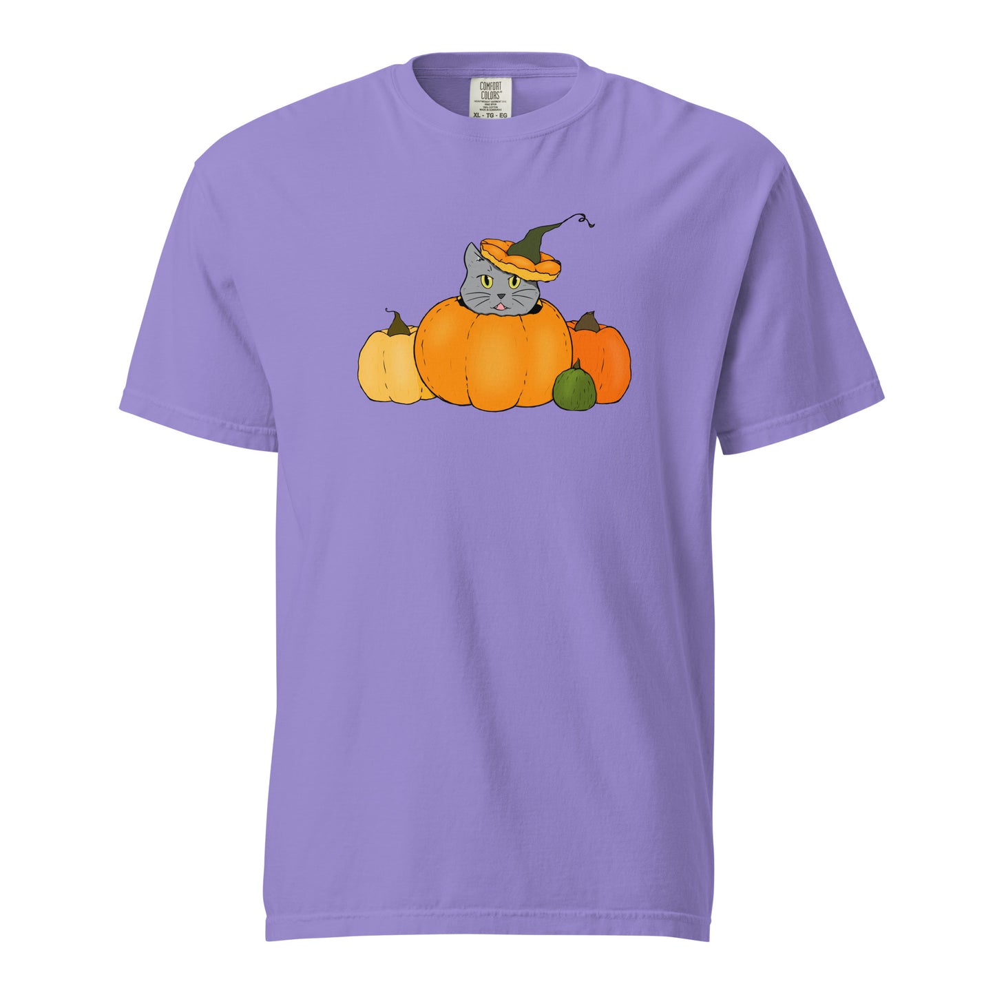 T-shirt Chat Citrouille