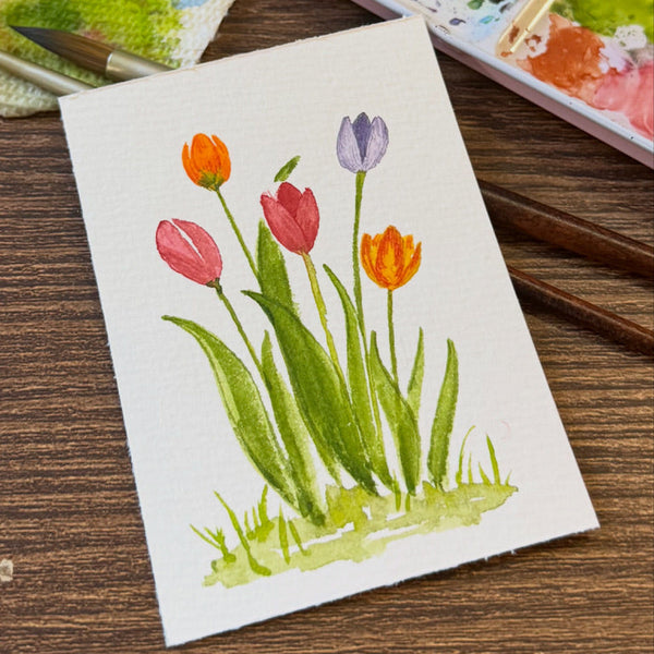 Watercolour Tulips