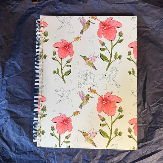 Spiral bound hibiscus journal