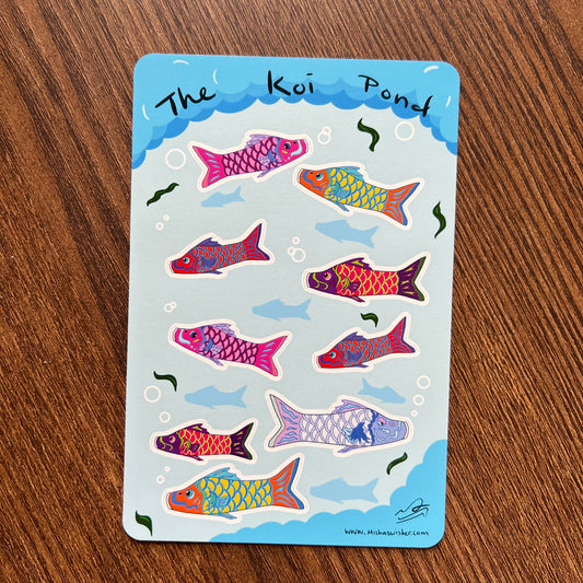 Koi Pond Sticker Sheet