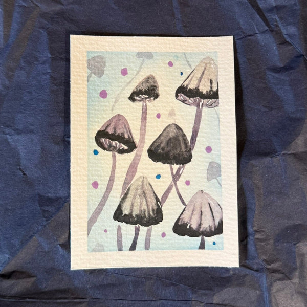 Watercolour Mushrooms