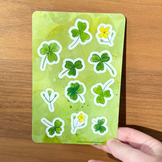 Lucky Clover Sticker Sheet
