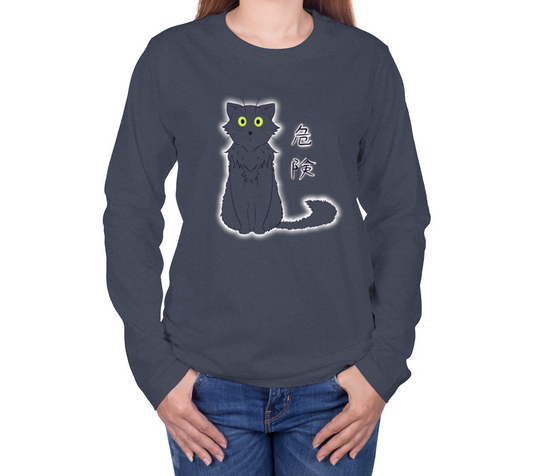 Chat de danger T-shirt manches longues