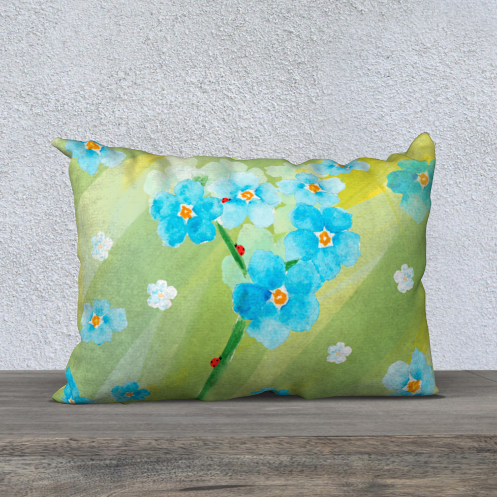 Forget Me Not Pillow | 20x14"