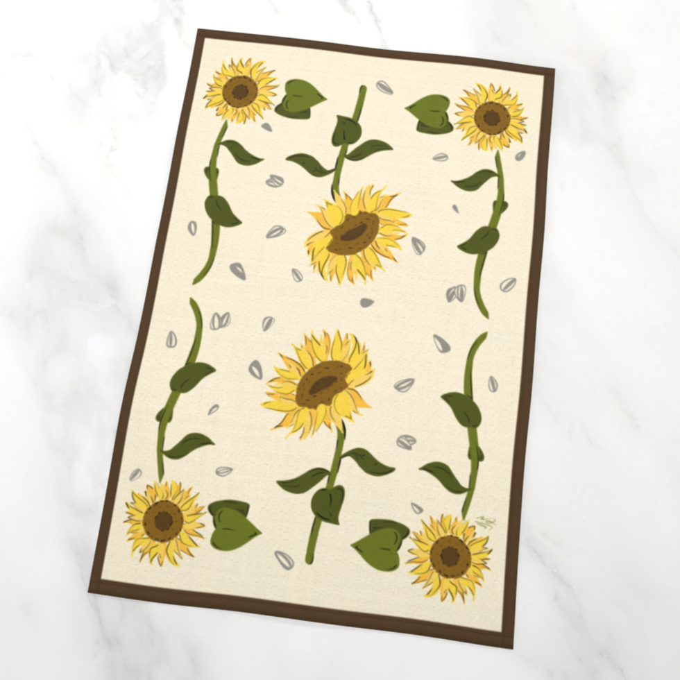 Sunflower Tea Towel