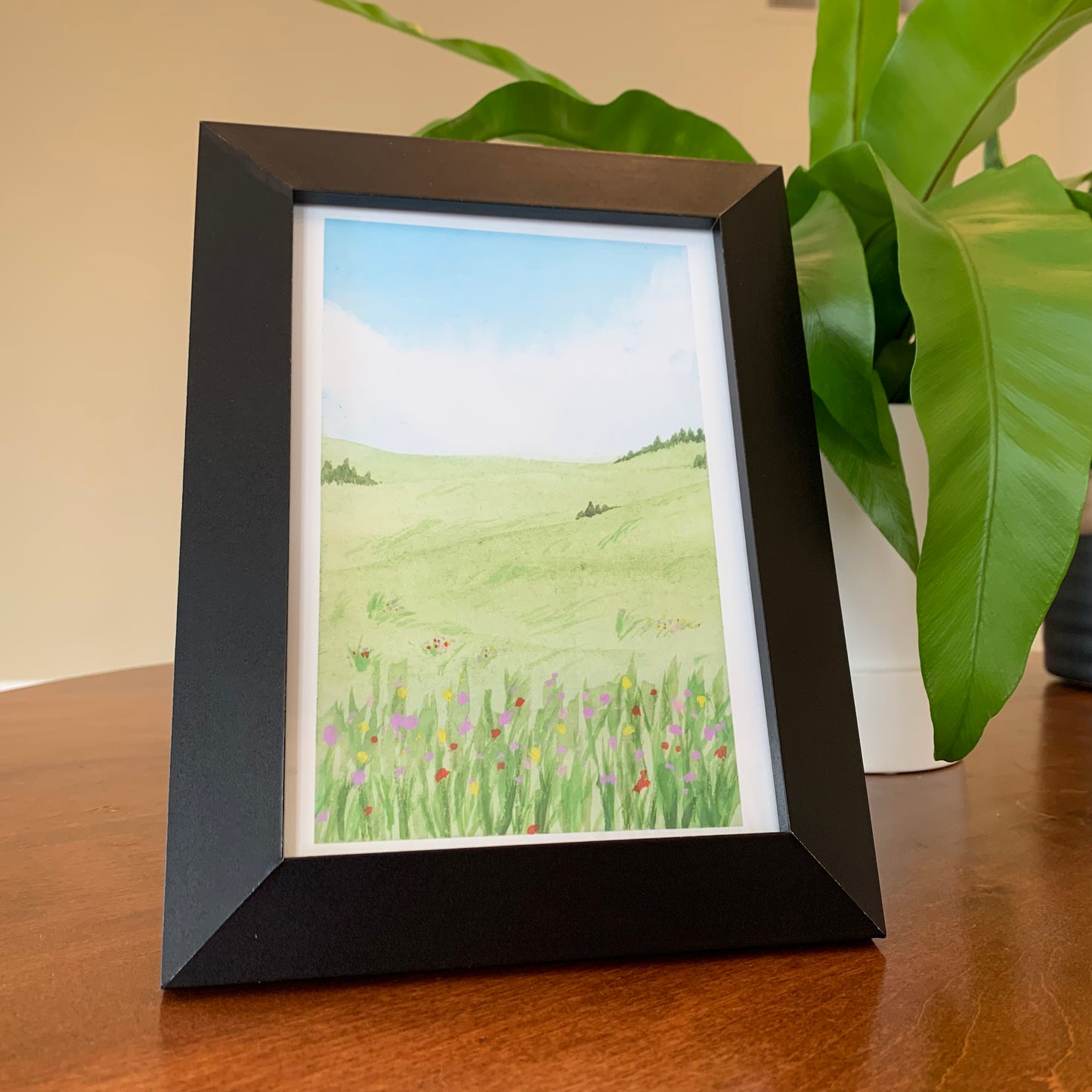 Wildflower Hillscape Art Print