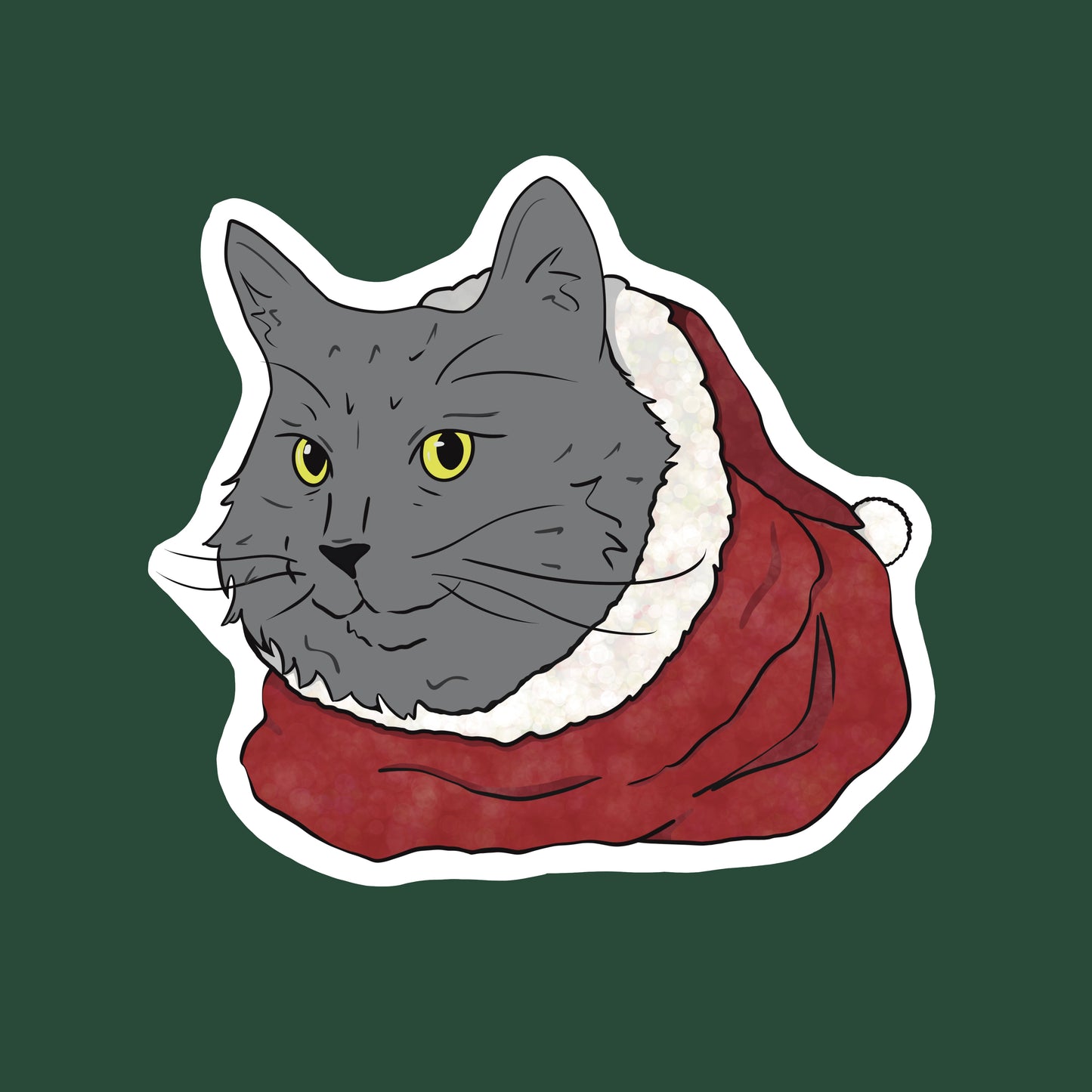 Christmas Cat Sticker